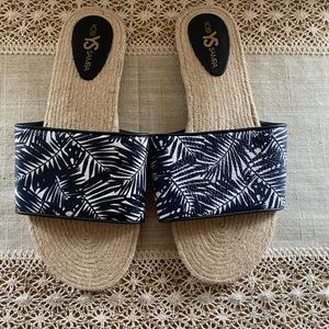 NWOT Yosi Samra Palm Tree Espadrille Slide